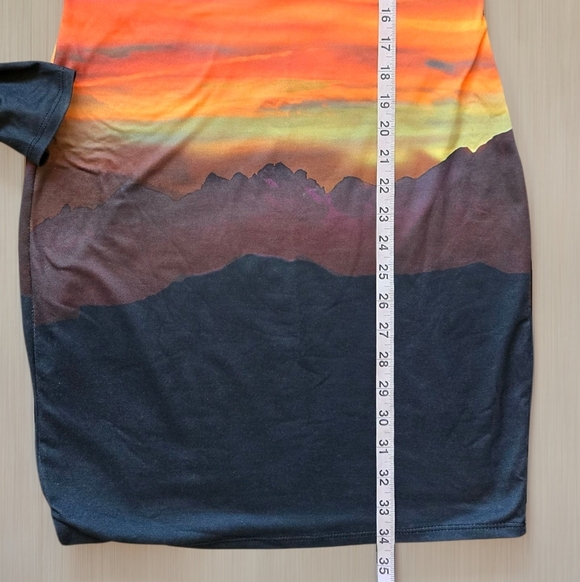 Fashion Nova Desert Sunset Mini Bodycon Longsleeve Dress - Multi Color - Picture 10 of 11